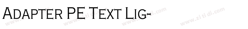Adapter PE Text Lig字体转换